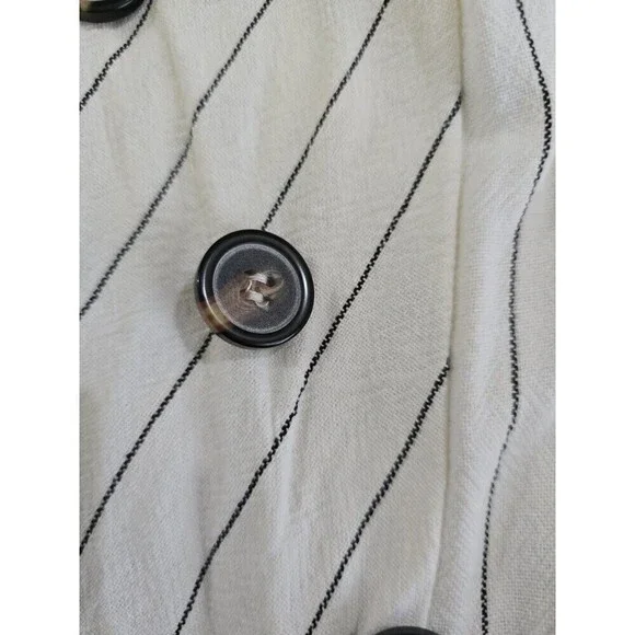 URBAN Romantics White Striped Midi Dress - Picture 7 of 11